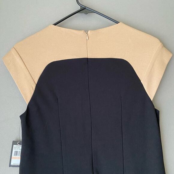 Vince Camuto sz 2 black tan sheath mini dress NWT‎ - Picture 7 of 8